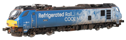 Highly Detailed Premium Weathered Class 88 'Aurora' 88010 DRS Refrigerated Rail Electro-Diesel Locomotive (DCC Sound & Working Pantograph)
