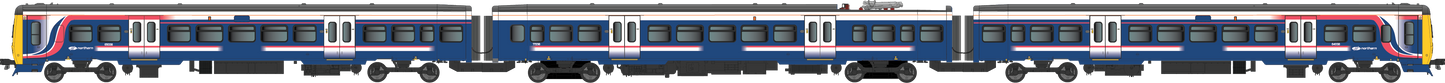 Class 323 First North Western “Barbie” with Northern branding 3 Car EMU Set - DCC Sound Fitted