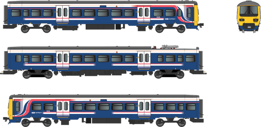 Class 323 First North Western “Barbie” with Northern branding 3 Car EMU Set - DCC Sound Fitted