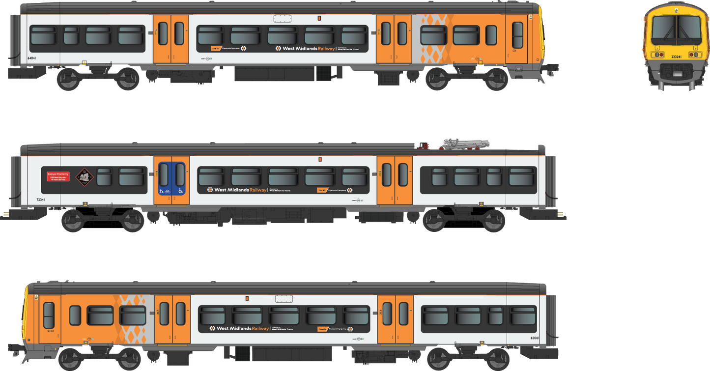 Class 323 323241 West Midlands Trains 3 Car EMU Set