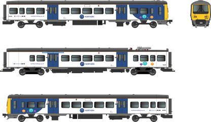 Class 323 323225 Northern New – White / Blue 3 Car EMU Set