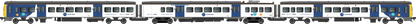 Class 323 323225 Northern New – White / Blue 3 Car EMU Set