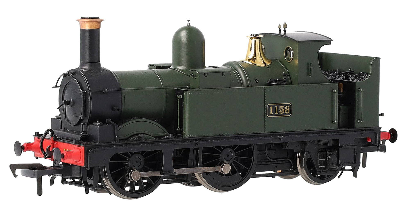 4S-517-003D GWR 517 Class 0-4-2 1158 G.W. Green Steam Locomotive - DCC Fitted