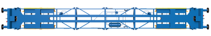 PFA 93245 Tiphook Yellow GPS Bogies Blue Body