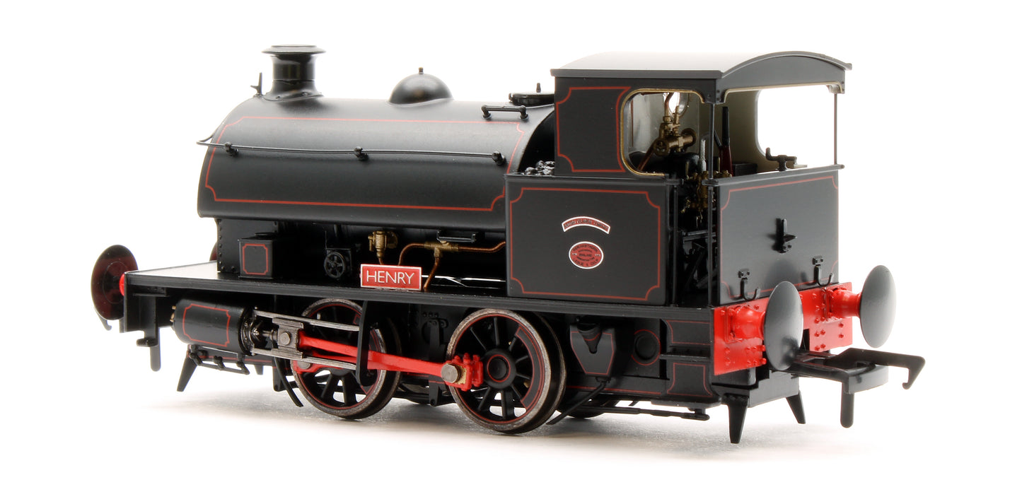 Hawthorn Leslie 0-4-0 Black Lined Red `Henry' - Steam Tank Locomotive - DCC Fitted