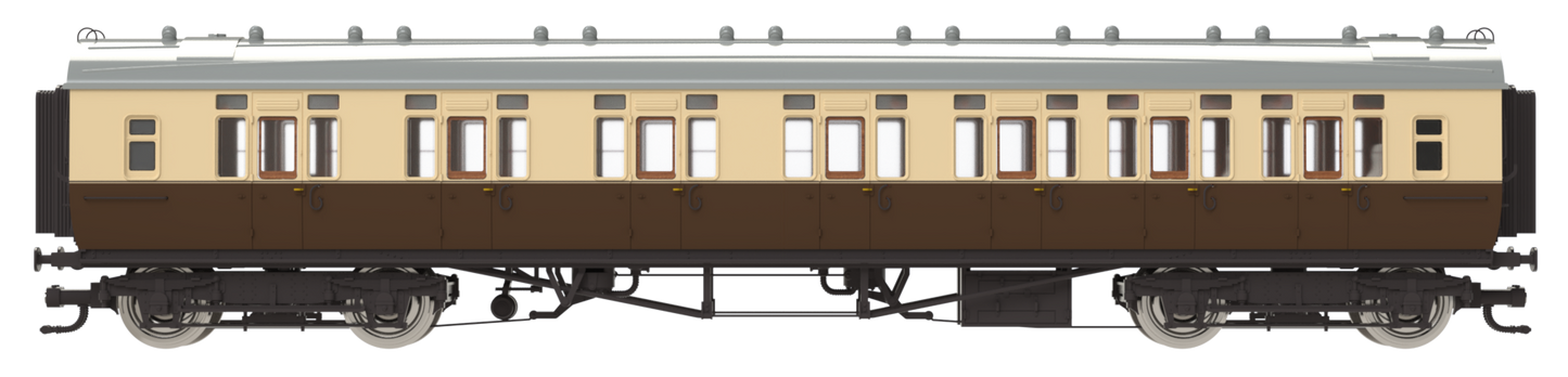 4P-021-503 GWR Corridor Toplight 1947 Chocolate & Cream Great Western Composite RH 6943