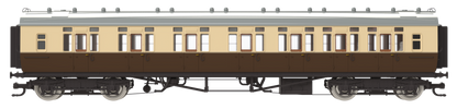 4P-021-503 GWR Corridor Toplight 1947 Chocolate & Cream Great Western Composite RH 6943