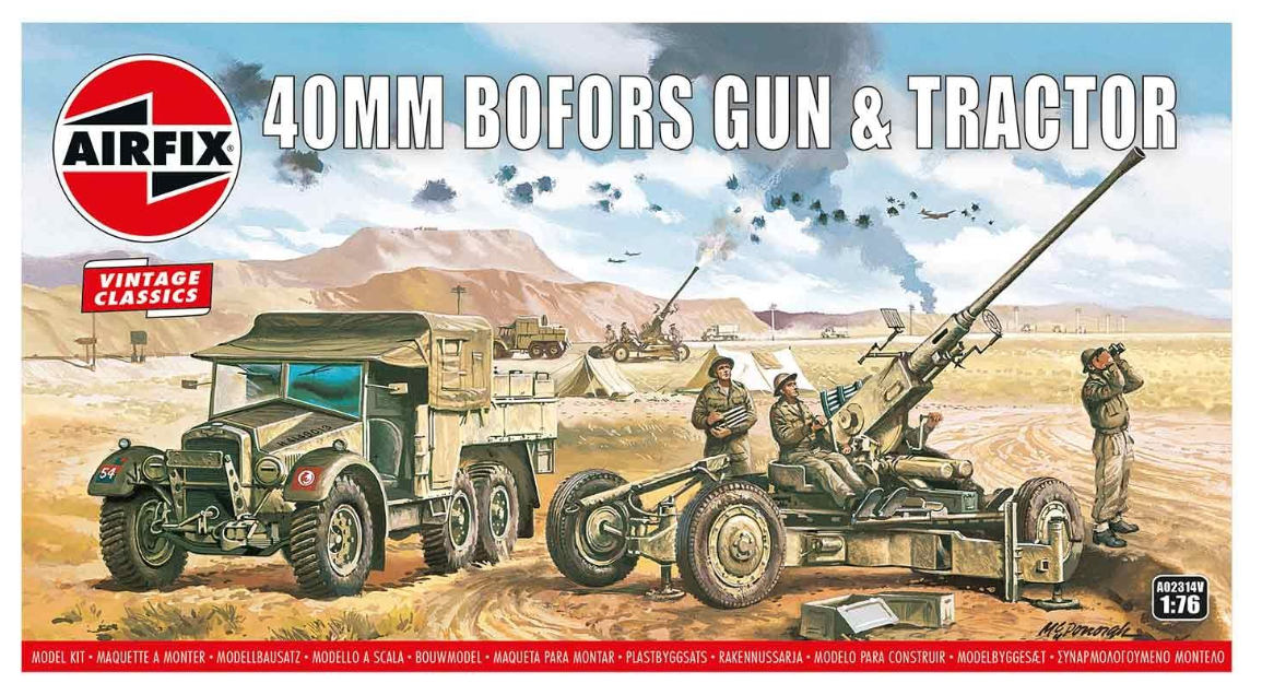 Bofors 40mm Gun & Tractor Model Kit