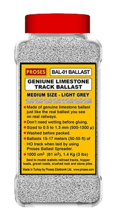 1.4 Kg (3 lbs) Authentic Limestone Ballast HO/OO (Light Grey)