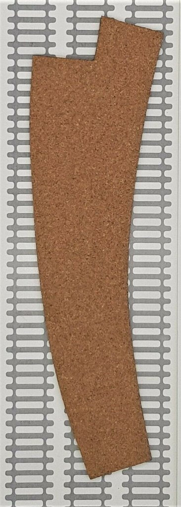 Cork track Underlay - R/H Curved Point - Single