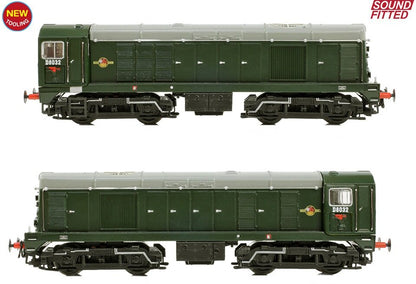 371-030ASF Class 20/0 Disc Headcode & Tablet Catcher D8032 BR Green (Late Crest) Diesel Locomotive - DCC Sound