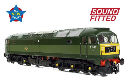 Class 47/0 D1940 BR Two-Tone Green (Small Yellow Panels) Diesel Locomotive - DCC Sound