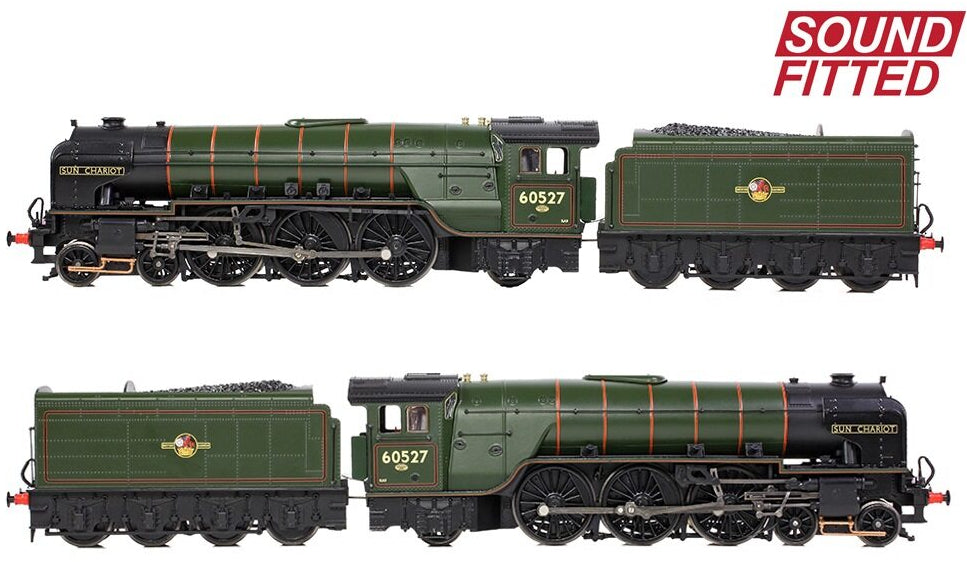 31-528BSF LNER Peppercorn A2 60527 'Sun Chariot' BR Lined Green (Late Crest) Steam Locomotive - DCC Sound