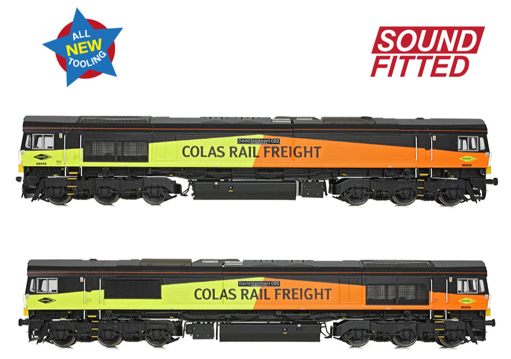 Class 66/8 66850 'David Maidment OBE' Colas Rail Freight Diesel Locomotive - DCC Sound
