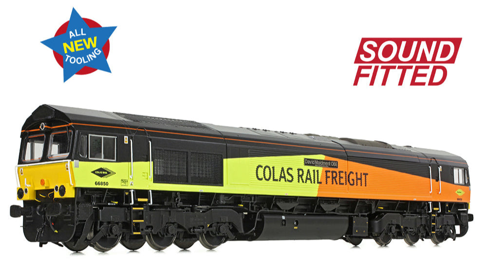 Class 66/8 66850 'David Maidment OBE' Colas Rail Freight Diesel Locomotive - DCC Sound