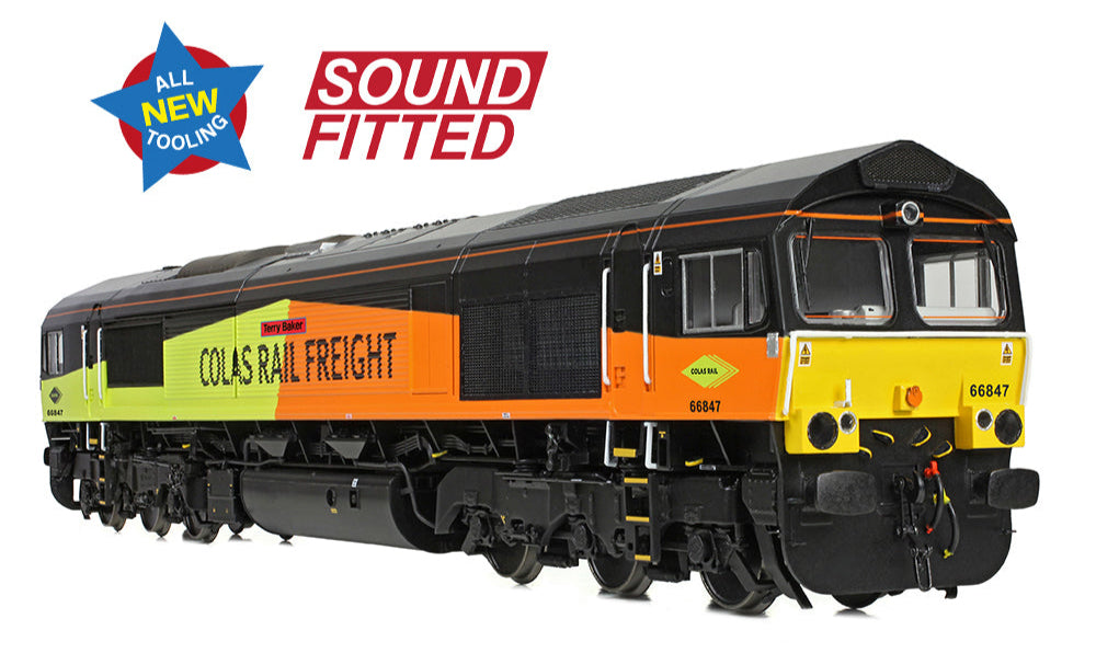 Class 66/8 66847 'Terry Baker' Colas Rail Freight Diesel Locomotive - DCC Sound
