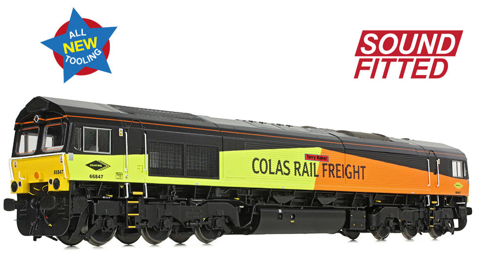 Class 66/8 66847 'Terry Baker' Colas Rail Freight Diesel Locomotive - DCC Sound