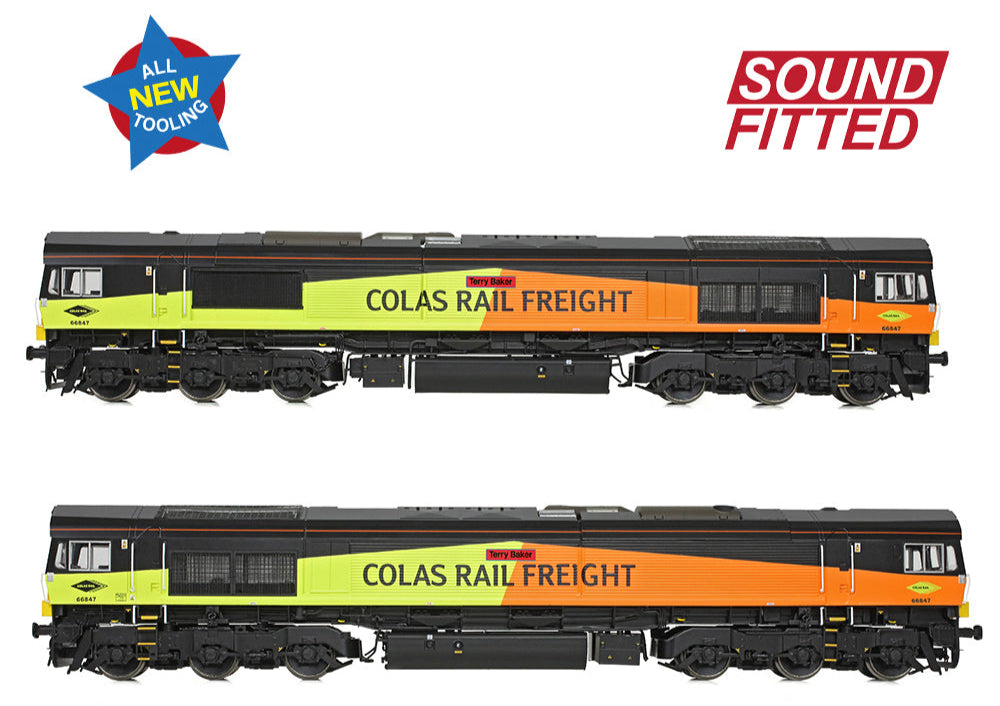 Class 66/8 66847 'Terry Baker' Colas Rail Freight Diesel Locomotive - DCC Sound