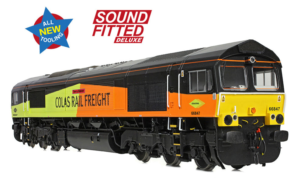 Class 66/8 66847 'Terry Baker' Colas Rail Freight Diesel Locomotive - Deluxe DCC Sound