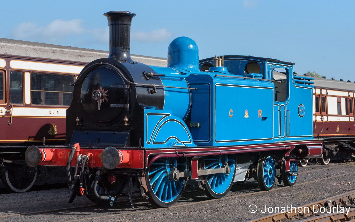 Class 439 Caledonian 0-4-4T 419 CR Lined Light Blue (As Preserved) Steam Locomotive - DCC Sound Deluxe