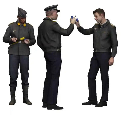 1:72 Scale - World War Two - Luftwaffe Pilots Toasting