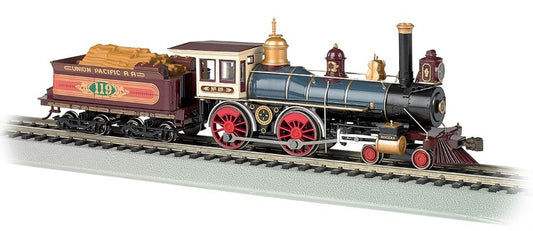 4-4-0 American - Union Pacific #119 Steam Locomotive with Wood Load