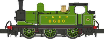 J72 0-6-0 8680 LNER Post War Lined Green Steam Tank Locomotive