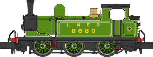 J72 0-6-0 8680 LNER Post War Lined Green Steam Tank Locomotive