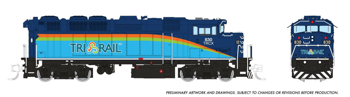 N GMDD F59PH (DC/Silent): TriRail - Dark Blue Scheme: #830