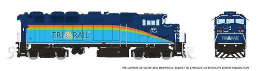 N GMDD F59PH (DC/Silent): TriRail - Dark Blue Scheme: #830