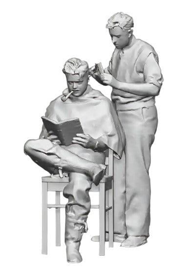 1:48 Scale RAF Through the Ages - World War Two - RAF Pilot having haircut