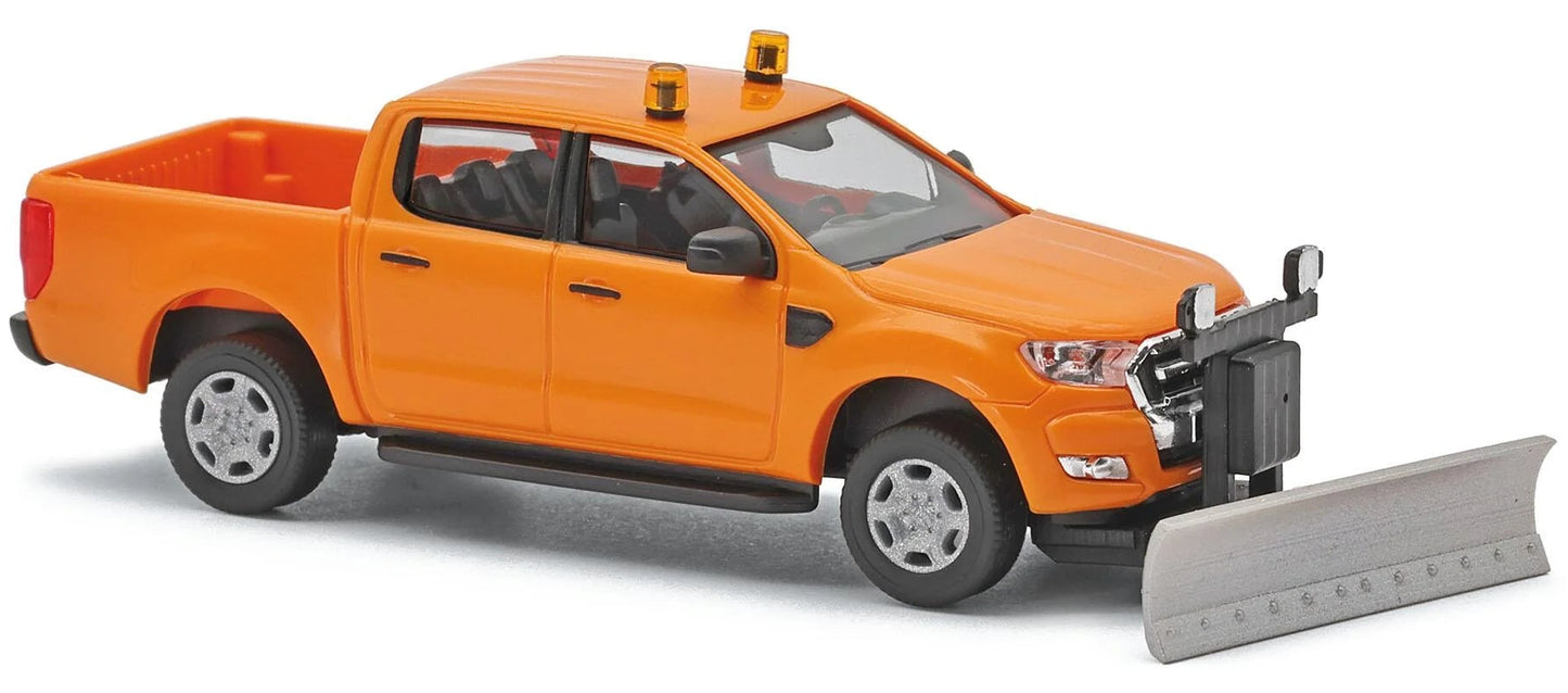 BUS52862 Ford Ranger, Orange with snow plough