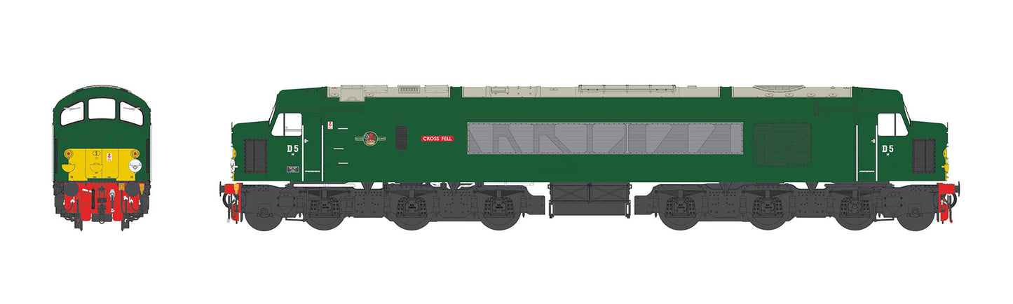 Class 44 'Cross Fell' BR Economy Green D5 (Small Yellow Panels) Diesel Locomotive - DCC Sound