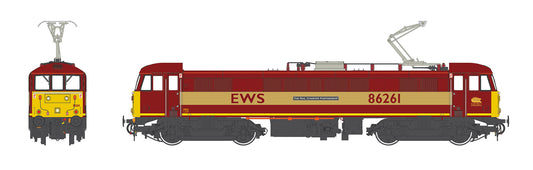 Class 86/2 86261 'Rail Charter Partnership' EWS Red/Gold Electric Locomotive