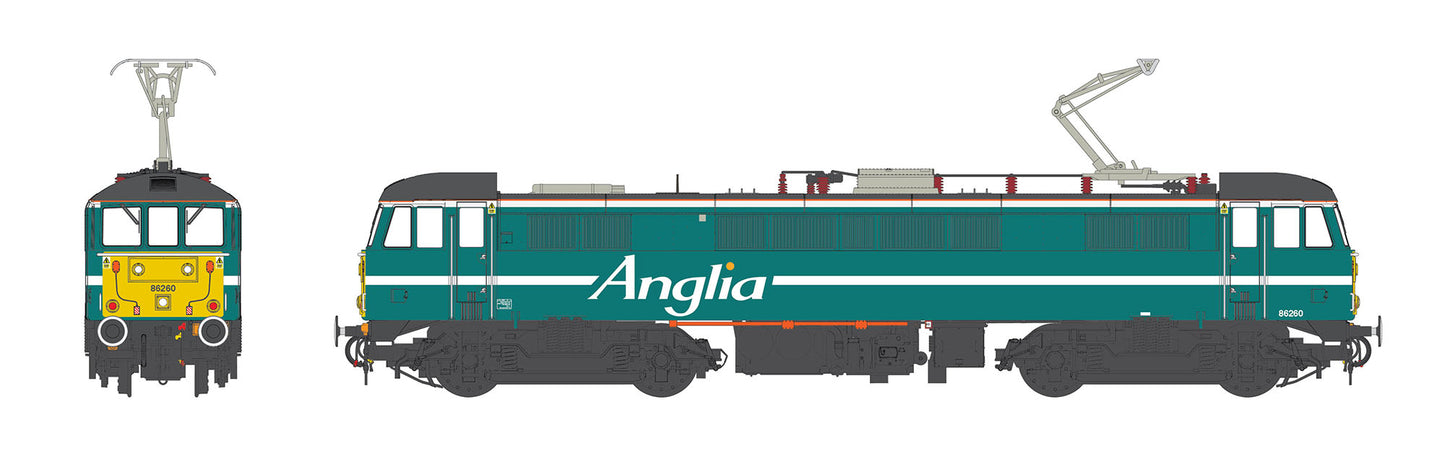 Class 86/2 86260 Anglia Railways Electric Locomotive