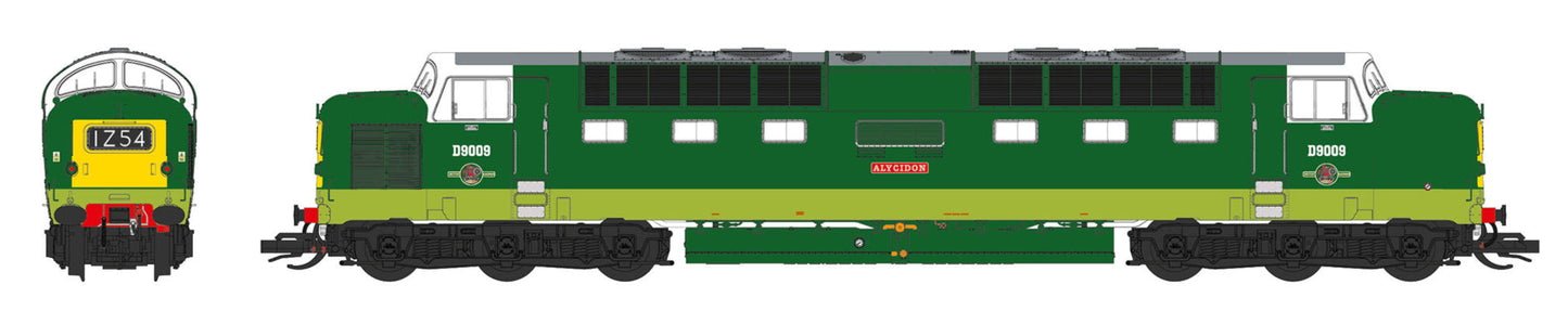 Class 55 'Deltic' BR Green D9009 Alycidon (Small Yellow Panels) Diesel Locomotive