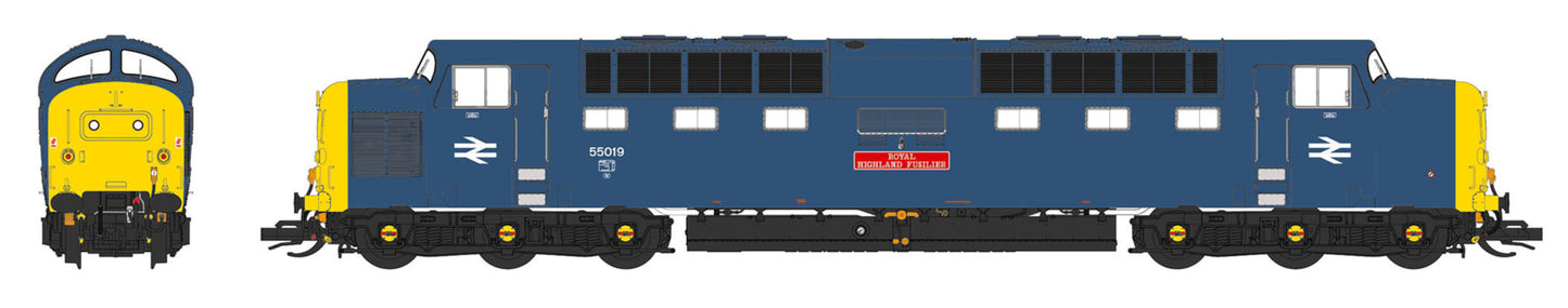 Class 55 'Deltic' BR Blue 55019 Royal Highland Fusilier Diesel Locomotive