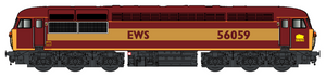 Class 56 56059 EWS (Doncaster Built) Diesel Locomotive - DCC Fitted