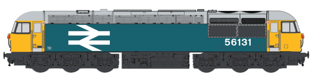 Class 56 56131 (Crewe Built) Large Logo Blue Diesel Locomotive - DCC Fitted