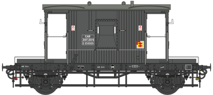 BR 20T Brake Van Diagram 1/507 B954989 Railfreight Dist. CAR