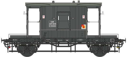 BR 20T Brake Van Diagram 1/507 B954989 Railfreight Dist. CAR