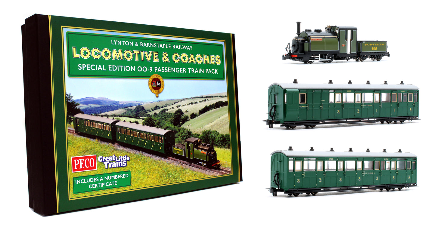 'Exmoor Pony' Locomotive & Special Edition Coach - Passenger Train Pack