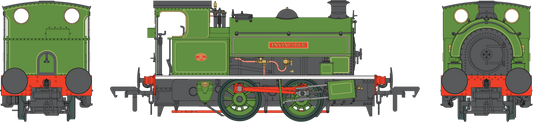 4S-024-012S Hawthorn Leslie 0-4-0ST Lined Green 'Invincible' Steam Tank Locomotive - DCC Sound