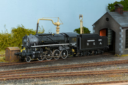 USATC S160 2-8-0 'Pvt. H.J. O’Brien' Black with Transportation Corps U.S.A. on Tender No.2582 Steam Locomotive
