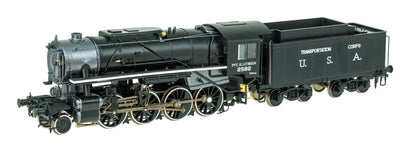 USATC S160 2-8-0 'Pvt. H.J. O’Brien' Black with Transportation Corps U.S.A. on Tender No.2582 Steam Locomotive - DCC Sound