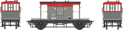 BR 20T Brake Van Diagram 1/507 B954686 Railfreight Red/Grey CAR