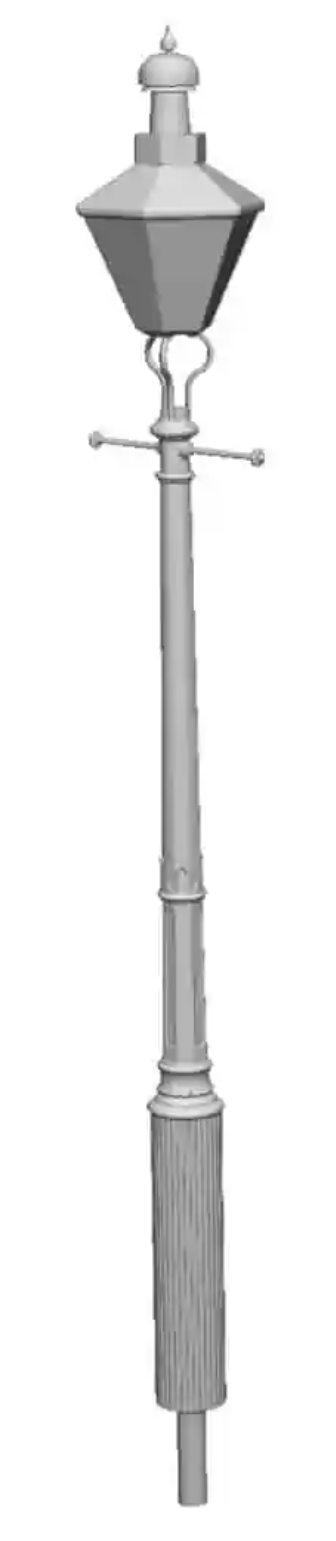 O Gauge - Detailing - GWR No3 Column Yard Octagonal Lamps x5