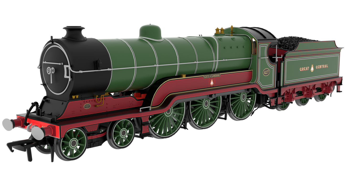 812503 GCR Class 1 4-6-0 No.427 'City of London' - GCR Lined Green Steam Locomotive - DCC Sound