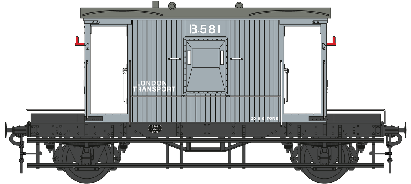 BR 20T Brake Van London Transport Diagram 1/507 B.581
