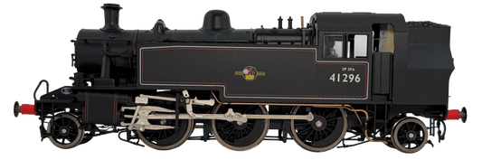 LHT-S-041-005S Ivatt Class 2 2-6-2T 41296 BR Lined Black Late Crest Steam Locomotive - DCC Sound